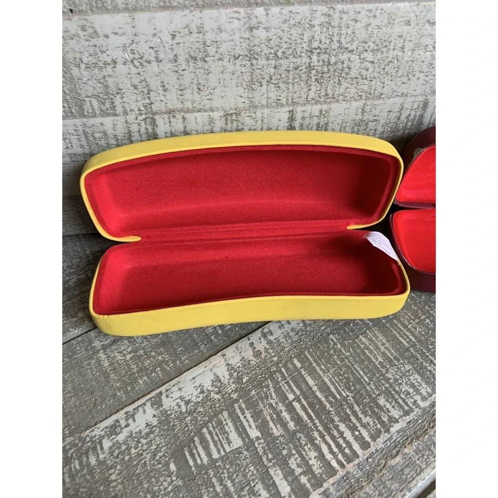 Ray Ban Junior Glasses Case Red Yellow Velvet Lining - CASES ONLY‎ lot Of 2